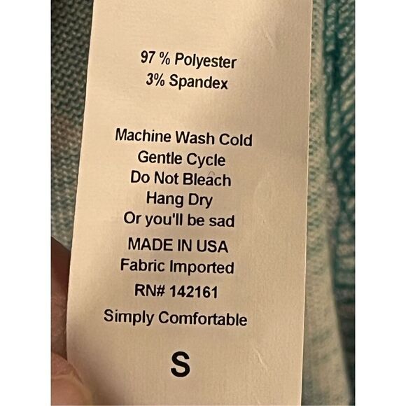 LuLaRoe Joy Long Cardigan Duster Vest Size Small Aqua/Blue Sleeveless Open Front - Picture 4 of 5